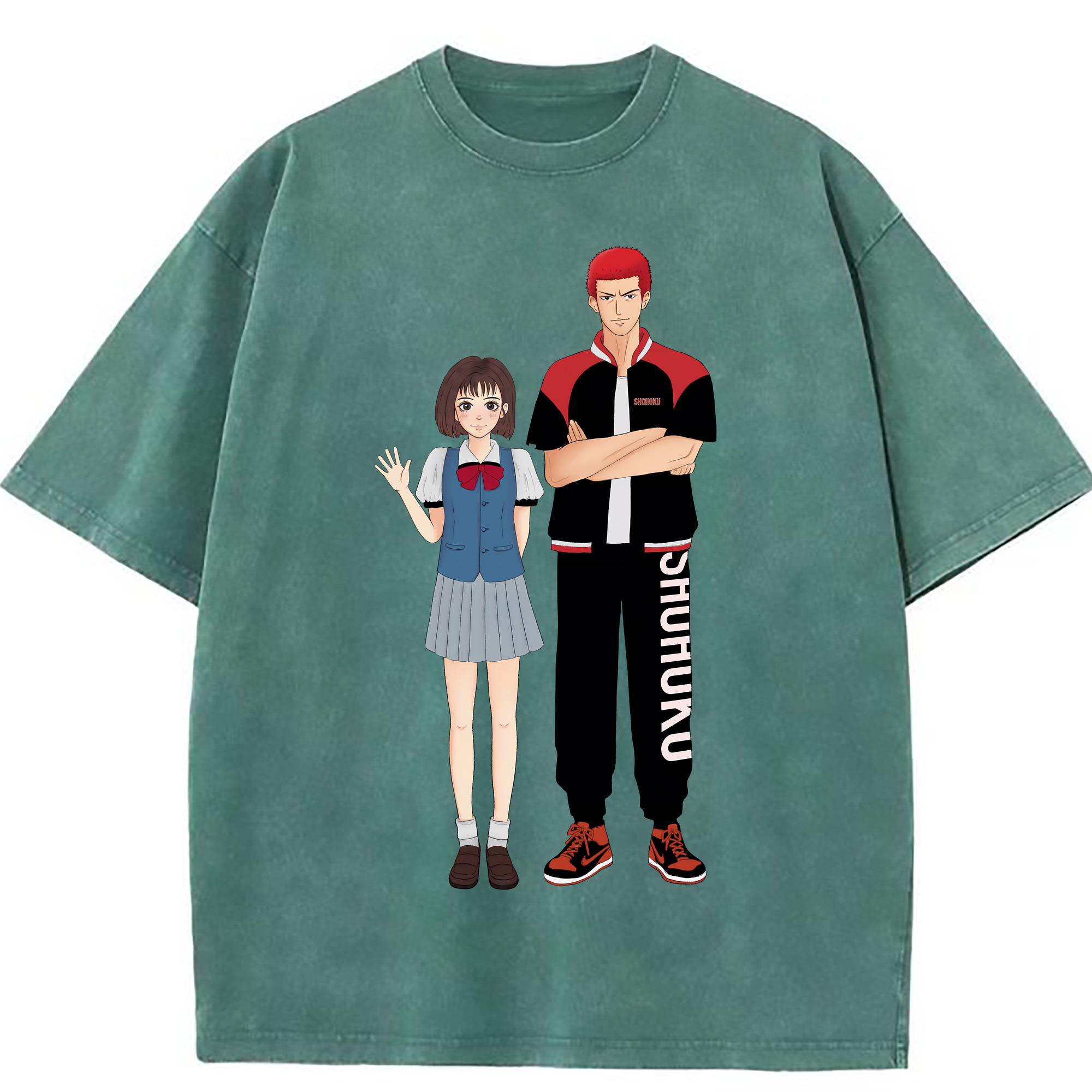 （画像用） SLAM DUNK／スラムダンク 綿100% ヴィンテージ風 半袖Tシャツ（フロントプリント）